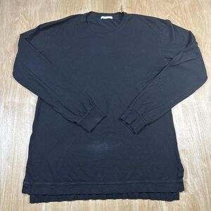 John Elliott Shirt Mens Tall Black Tee Long Sleeve Cotton Made In USA Size XL
